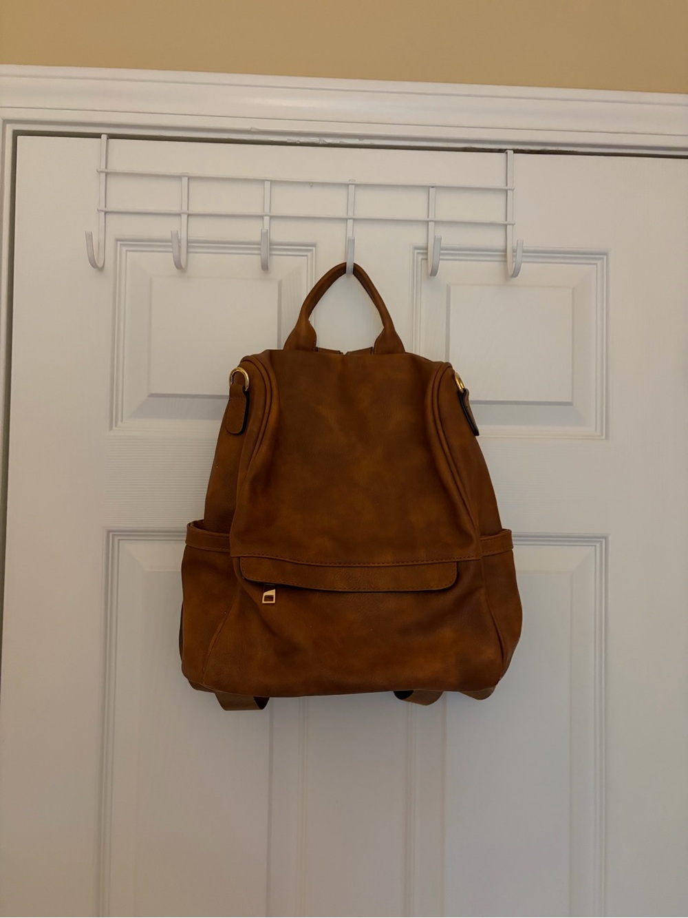 brown leather CLUCI backpack